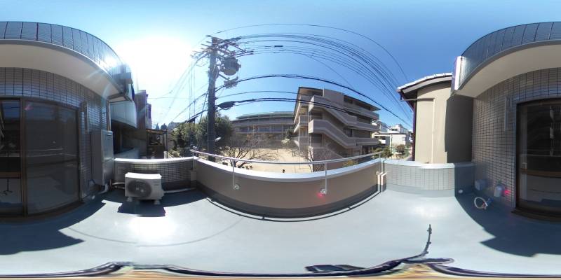 パノラマ画像バルコニー