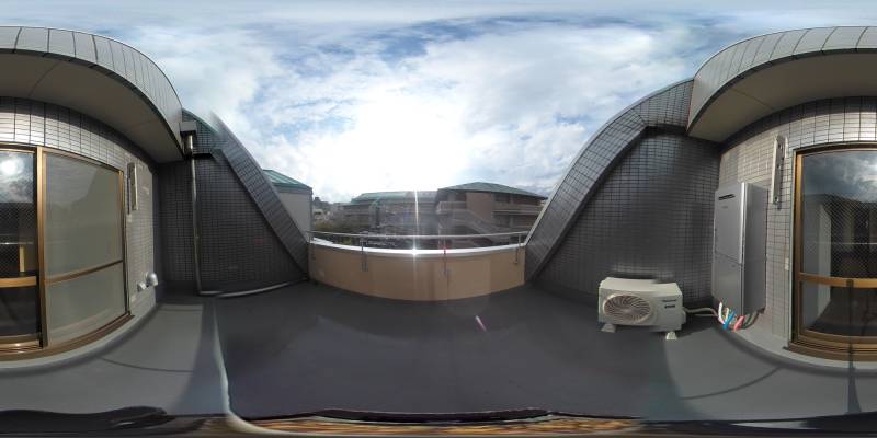 パノラマ画像バルコニー