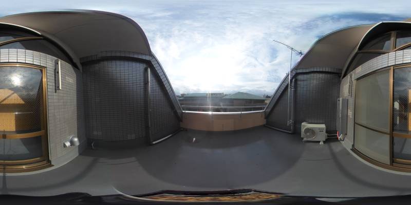 パノラマ画像バルコニー