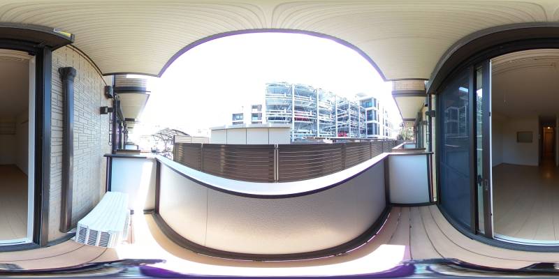 パノラマ画像バルコニー