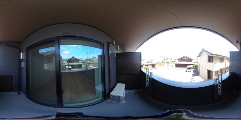 パノラマ画像バルコニー