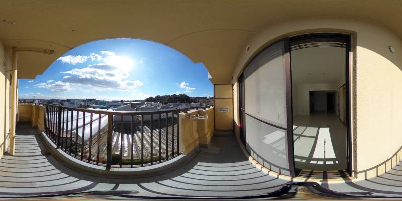 パノラマ画像バルコニー