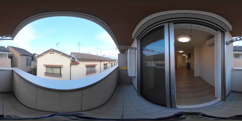 パノラマ画像バルコニー