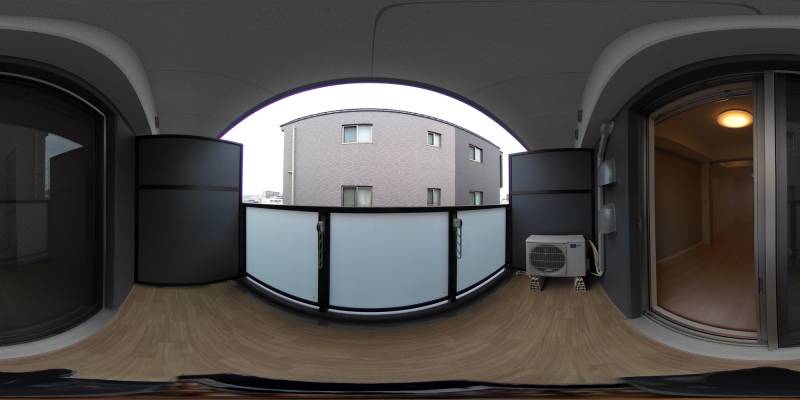 パノラマ画像バルコニー