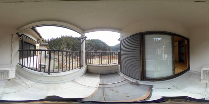 パノラマ画像バルコニー