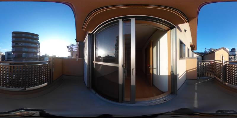 パノラマ画像バルコニー