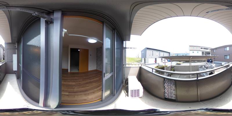 パノラマ画像バルコニー