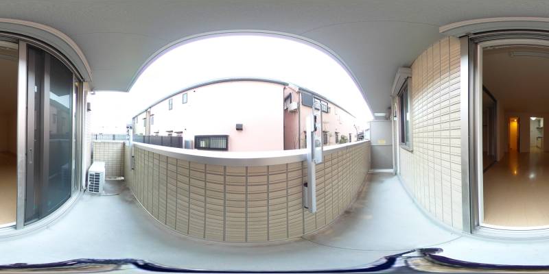 パノラマ画像バルコニー