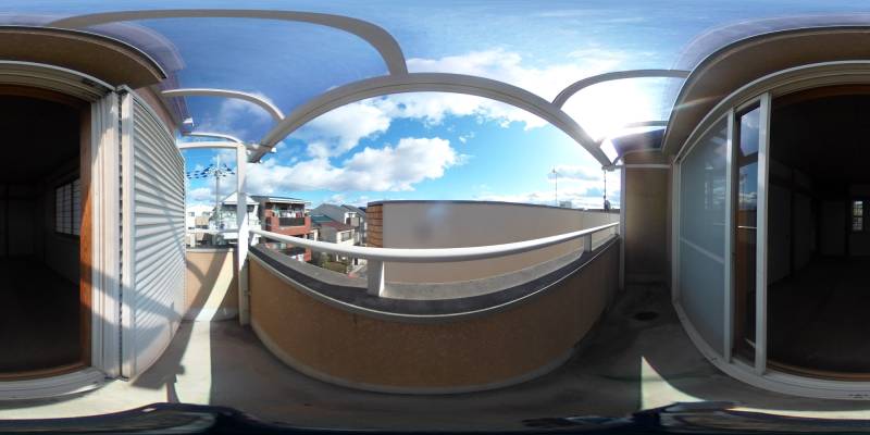 パノラマ画像バルコニー