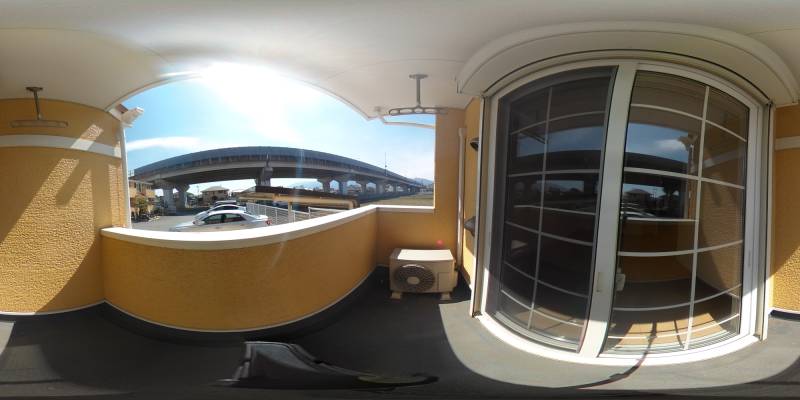 パノラマ画像バルコニー