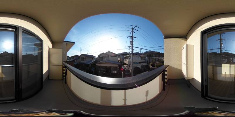 パノラマ画像バルコニー