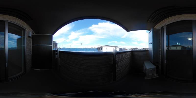 パノラマ画像バルコニー