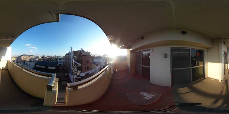 パノラマ画像バルコニー