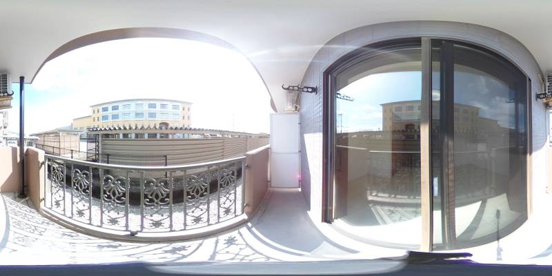 パノラマ画像バルコニー