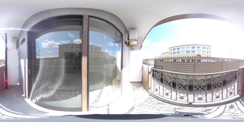 パノラマ画像バルコニー