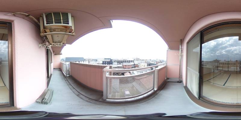 パノラマ画像バルコニー