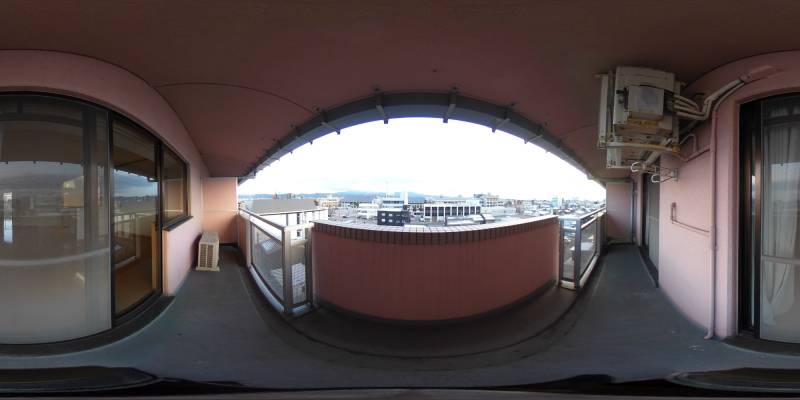 パノラマ画像バルコニー