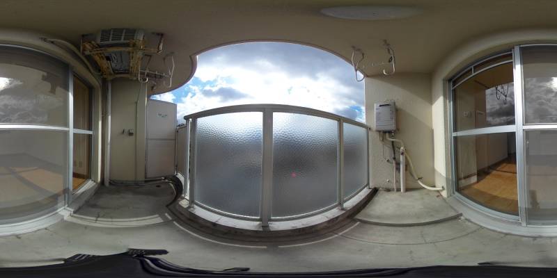 パノラマ画像バルコニー