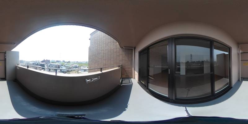 パノラマ画像バルコニー