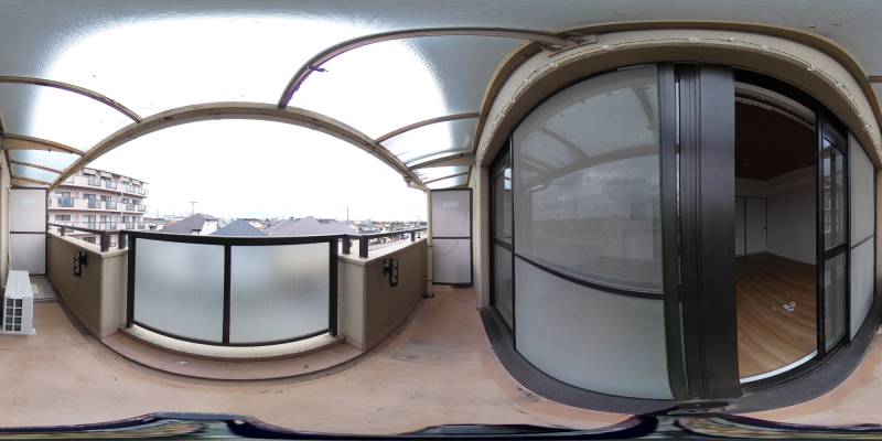 パノラマ画像バルコニー