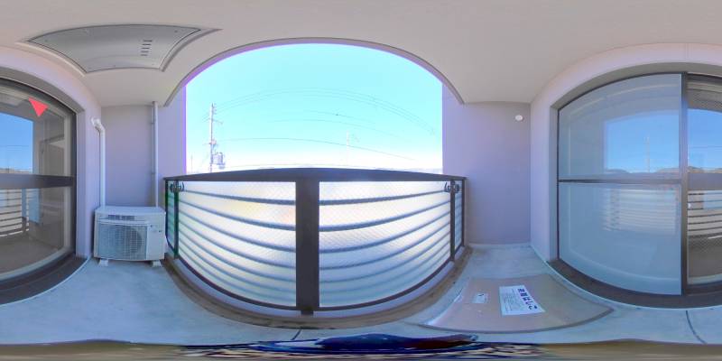 パノラマ画像バルコニー