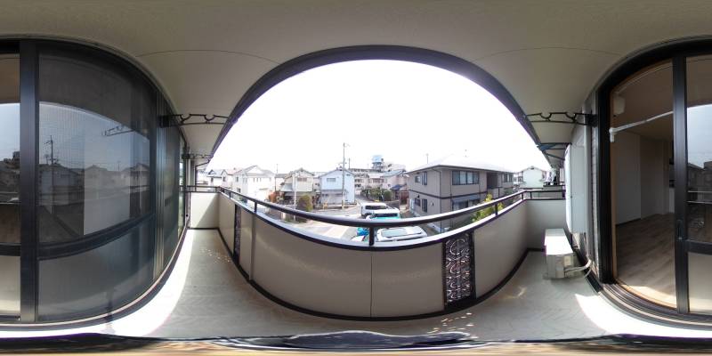 パノラマ画像バルコニー