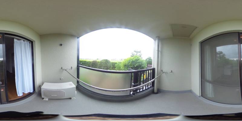 パノラマ画像バルコニー