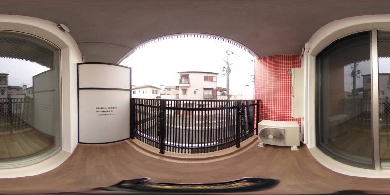 パノラマ画像バルコニー