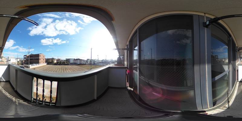 パノラマ画像バルコニー