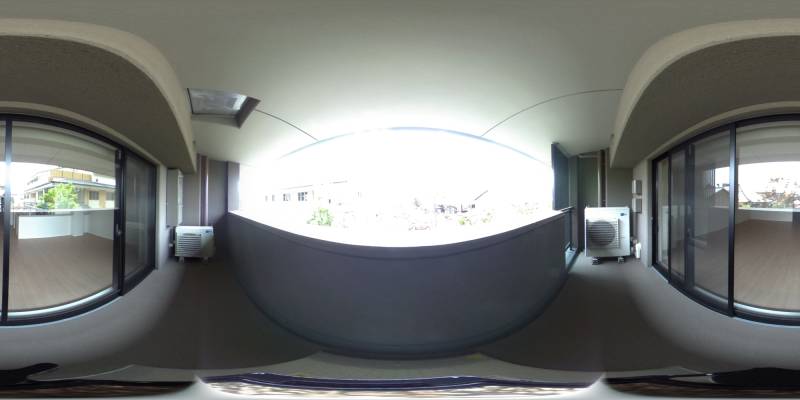 パノラマ画像バルコニー