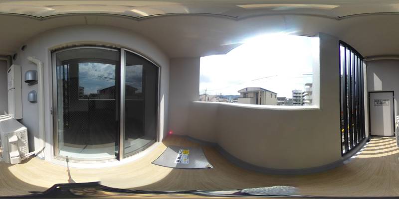 パノラマ画像バルコニー
