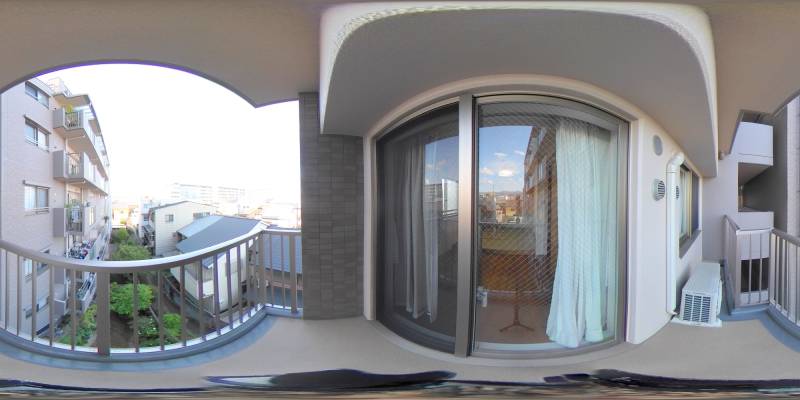 パノラマ画像バルコニー