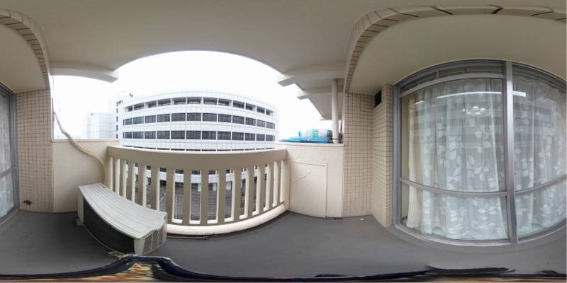 パノラマ画像バルコニー