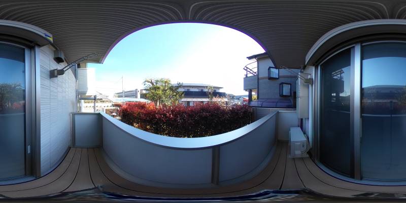 パノラマ画像バルコニー