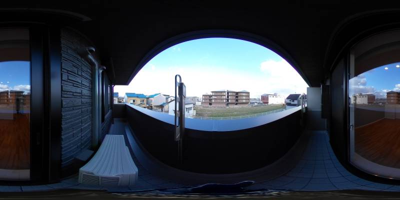 パノラマ画像バルコニー