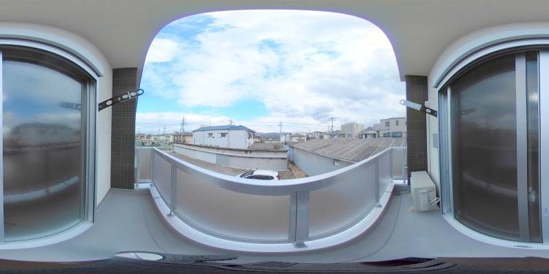 パノラマ画像バルコニー