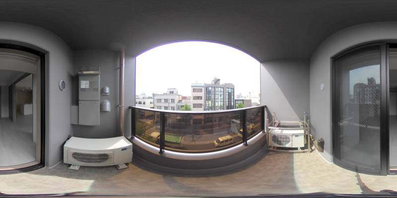 パノラマ画像バルコニー