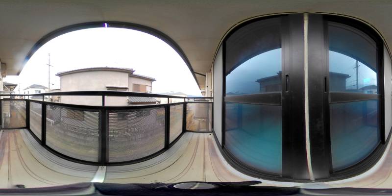 パノラマ画像バルコニー