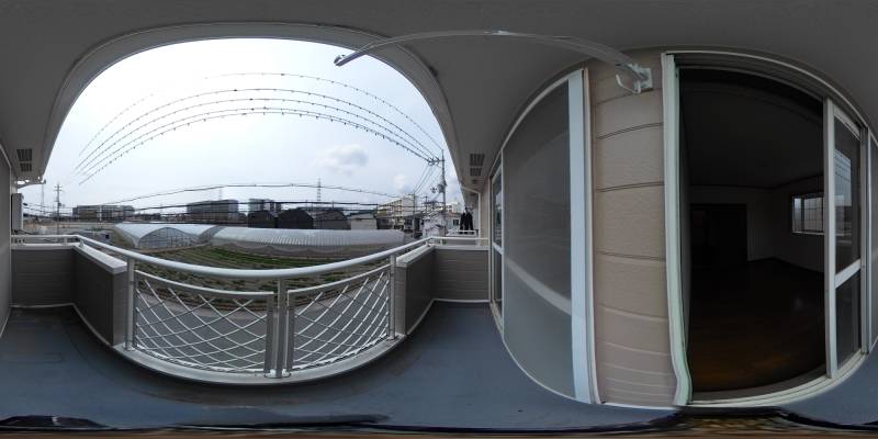 パノラマ画像バルコニー