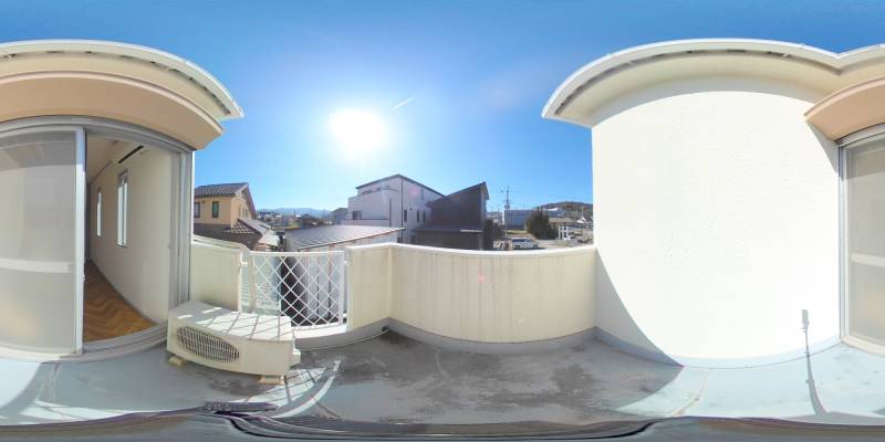 パノラマ画像バルコニー