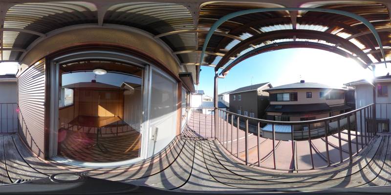 パノラマ画像バルコニー