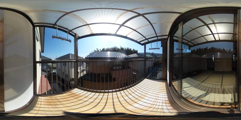 パノラマ画像バルコニー