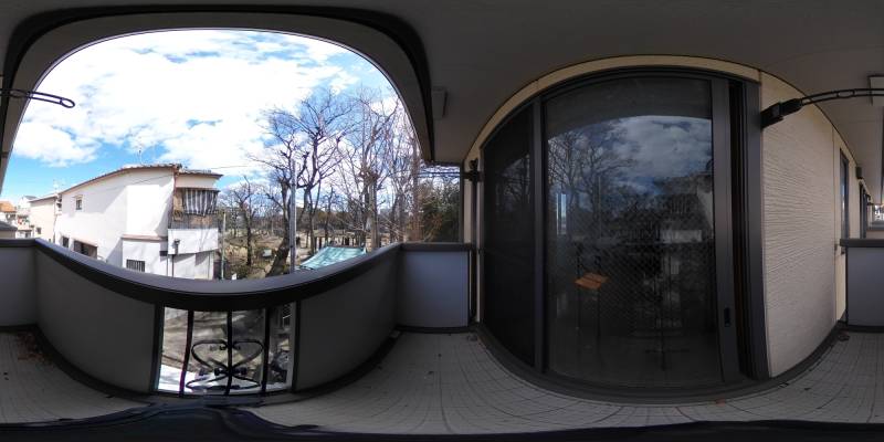 パノラマ画像バルコニー