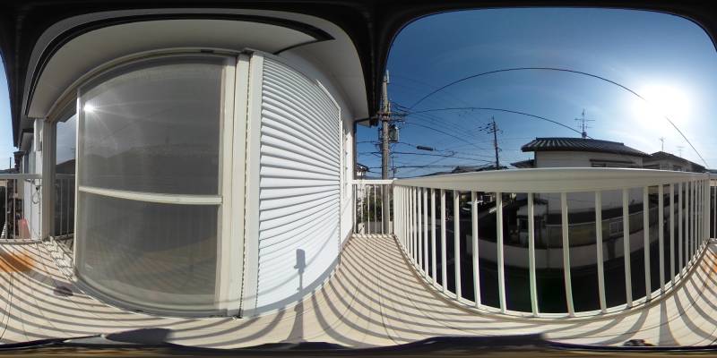 パノラマ画像バルコニー