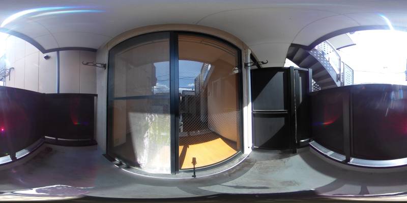 パノラマ画像バルコニー