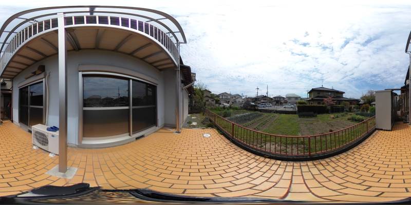 パノラマ画像庭