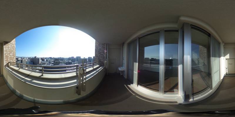 パノラマ画像バルコニー