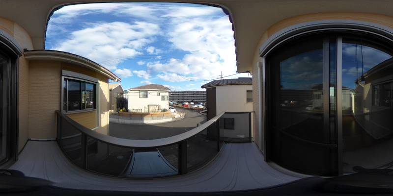 パノラマ画像バルコニー