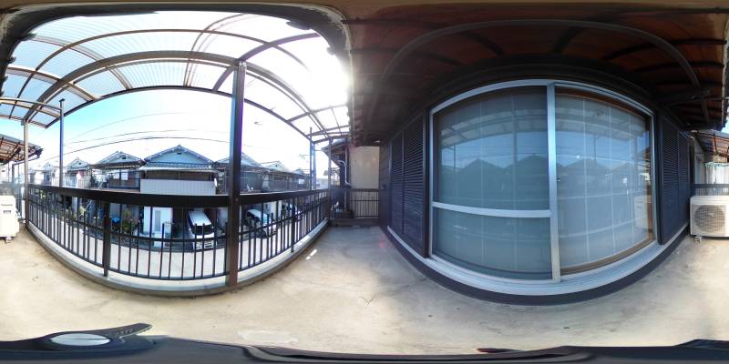 パノラマ画像バルコニー