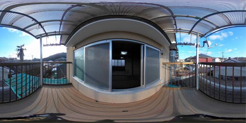 パノラマ画像バルコニー